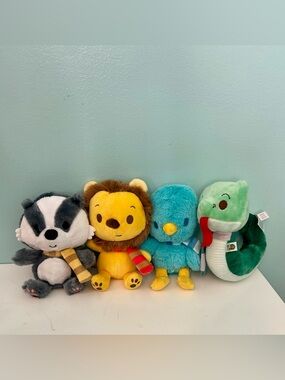 Harry Potter Kids Preferred Plush Lot 4 Ravenclaw Hufflepuff Slytherin RARE